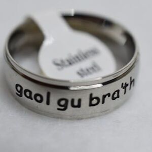 NWT Gaelic goal gu bra'th Scotland Forever Renaissance Stainless Size 11 Ring